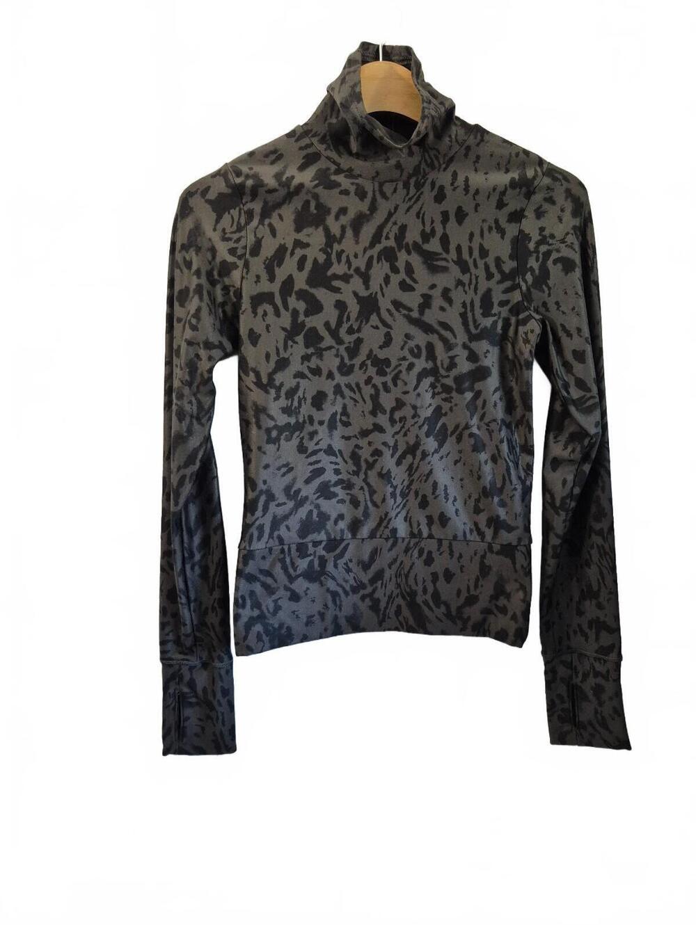 Calia By Carrie Underwood Animal Print Turtleneck Long Sleeve Activewear Top